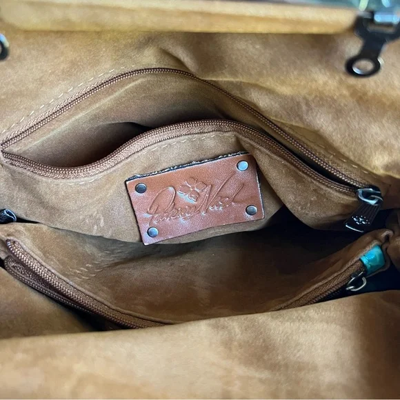 Patricia Nash Laureana Leather Kiss-lock Hand/Crossbody Bag With Chain P823311 - Picture 11 of 16